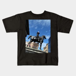 Scottish Photography Series (Vectorized) - Duke of Wellington Statue Glasgow #1 Kids T-Shirt